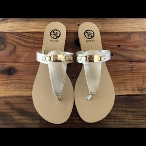 GUESS Gold Sandals 🩴 Worn Once - Size 10